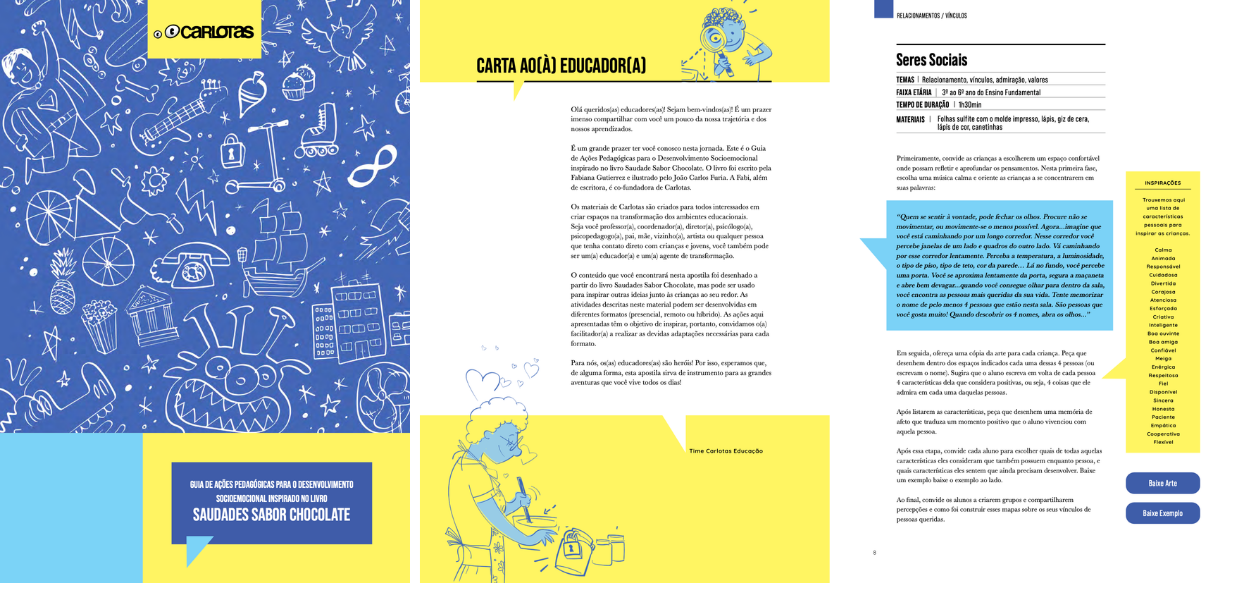 Material Pedagógico Saudade Sabor Chocolate